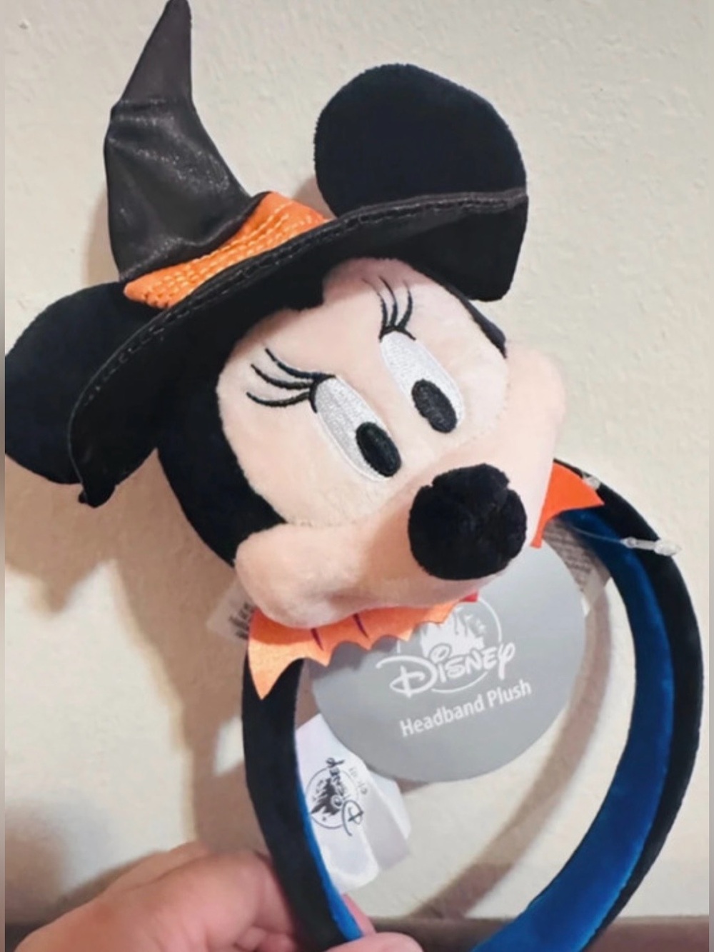 Disney Parks Minnie Mouse Witch Headband Plush